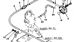 FUEL SYSTEM для лодочного мотора YAMAHA FT9.9ELJ1986 г. 