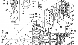Cylinder Crankcase для лодочного мотора YAMAHA 115TJRT1995 г. 