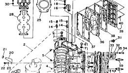 Cylinder Crankcase для лодочного мотора YAMAHA P115TLRR1993 г. 
