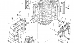 Intake 1 для лодочного мотора YAMAHA LF250TURD2005 г. 