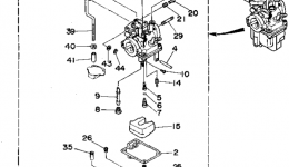 Карбюратор для лодочного мотора YAMAHA F9.9MLHT1995 г. 