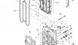 Cylinder Crankcase 2 для лодочного мотора YAMAHA F150TLR (0407) 63P-1069194~ LF150TXR 64P-1009682~2006 г. 