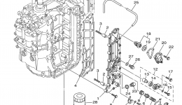 Cylinder Crankcase 3 для лодочного мотора YAMAHA F150TXR (0406) 64P-1006749~1009681 F150TLR_TXR 63P-1049287~1069192006 г. 