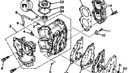 Crankcase Cylinder for лодочного мотора YAMAHA 25ELN1984 year 