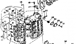 Cylinder Crankcase для лодочного мотора YAMAHA P50TLRR1993 г. 