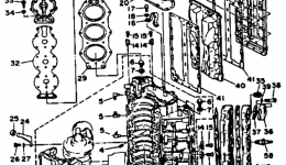 Cylinder Crankcase для лодочного мотора YAMAHA L200TXRP1991 г. 