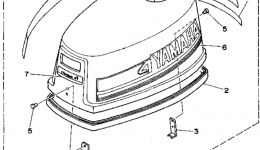 Top Cowling для лодочного мотора YAMAHA 4MLHT1995 г. 
