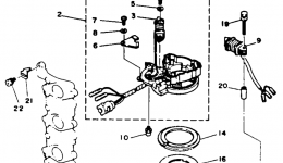GENERATOR для лодочного мотора YAMAHA 30ELHS1994 г. 