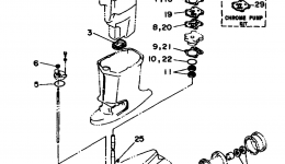 Repair Kit 2 for лодочного мотора YAMAHA C60TLRW1998 year 