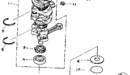 Crank Piston для лодочного мотора YAMAHA 50ELRP1991 г. 