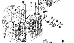 Cylinder Crankcase для лодочного мотора YAMAHA 40ESRS1994 г. 