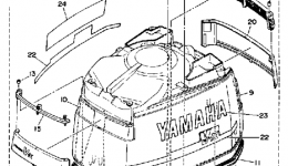 Top Cowling для лодочного мотора YAMAHA L250TXRQ1992 г. 