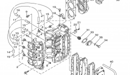 Cylinder Crankcase для лодочного мотора YAMAHA 40MLHY2000 г. 