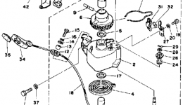 Manual Starter for лодочного мотора YAMAHA FT9.9XD1990 year 