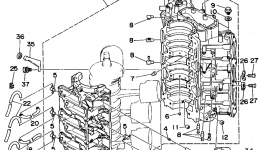 Cylinder Crankcase 1 для лодочного мотора YAMAHA P175TLRT1995 г. 