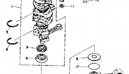 Crankshaft - Piston for лодочного мотора YAMAHA 50TLHQ1992 year 
