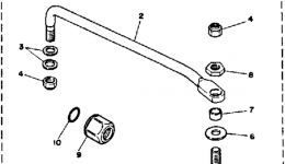 Steering Guide Attachment для лодочного мотора YAMAHA 30ESJ1986 г. 