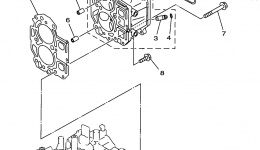 Cylinder Crankcase 2 для лодочного мотора YAMAHA F15MLHW1998 г. 