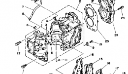Crankcase Cylinder for лодочного мотора YAMAHA 9.9ELHQ1992 year 