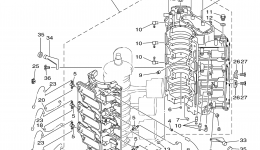 Cylinder Crankcase 1 для лодочного мотора YAMAHA V150TLR (0406) 6J9-1010914~10127942006 г. 
