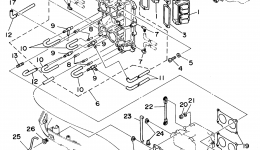 Intake для лодочного мотора YAMAHA S130TLRU1996 г. 