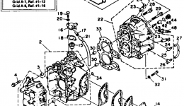 Cylinder Crankcase для лодочного мотора YAMAHA T9.9ELRR1993 г. 