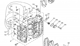 Cylinder Crankcase для лодочного мотора YAMAHA 50TLRZ2001 г. 