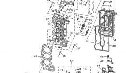 Cylinder Crankcase 2 для лодочного мотора YAMAHA F250TXR (0406) 6P2-1011652~1021903 LF250TXR_TUR 6P3-1005453~100952006 г. 