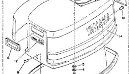 Top Cowling для лодочного мотора YAMAHA C40MSHR1993 г. 