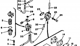 FUEL SYSTEM для лодочного мотора YAMAHA 90ETLH1987 г. 