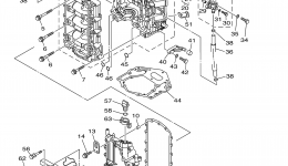 Cylinder Crankcase 1 для лодочного мотора YAMAHA LF250TUR (0407) 6P2-1021904~ LF250TXR_TUR 6P3-1009546~2006 г. 