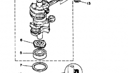 Crank Piston для лодочного мотора YAMAHA 25MLHQ1992 г. 