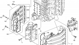 Intake 1 for лодочного мотора YAMAHA LF350TUR (0407) 6AW-1000001~ LF350TXR_TUR 6AX-1000001~2006 year 