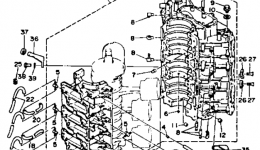Cylinder Crankcase 1 for лодочного мотора YAMAHA 225TLRR1993 year 