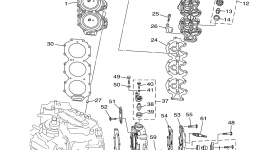 Cylinder Crankcase 2 for лодочного мотора YAMAHA LZ300TUR (0406) 6D0-1003785~1003809 LZ300TXR 6D1-1001809~10018142006 year 