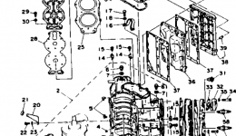 Cylinder Crankcase для лодочного мотора YAMAHA L130TXRP1991 г. 