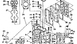 Crankcase Cylinder для лодочного мотора YAMAHA 115ETLG-JD (115ETXG)1988 г. 