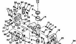 Bracket для лодочного мотора YAMAHA 9_9_15SH_LH_ESH_ELH (9.9ESH)1987 г. 