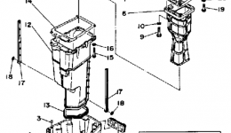 Upper Casing для лодочного мотора YAMAHA 115ETLHJD (115ETLH-JD)1987 г. 
