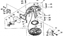 Manual Starter for лодочного мотора YAMAHA CV40ELD1990 year 