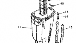 Upper Casing для лодочного мотора YAMAHA 90ETLJ1986 г. 