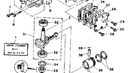 Cylinder Crankcase для лодочного мотора YAMAHA 4MLHP1991 г. 