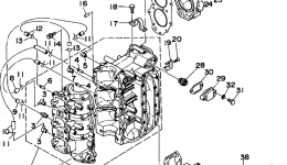 Cylinder - Crankcase для лодочного мотора YAMAHA 50TLHS1994 г. 