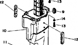 Upper Casing для лодочного мотора YAMAHA 70ETLJ1986 г. 
