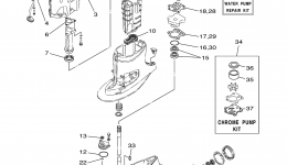 Repair Kit 2 для лодочного мотора YAMAHA T60TLR (0406) 6C2-1004629~1006659 T60TLR 6C6-1005083~10083432006 г. 