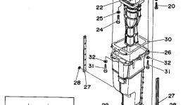 Upper Casing для лодочного мотора YAMAHA C115TXRT1995 г. 