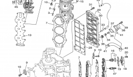 Cylinder Crankcase 2 для лодочного мотора YAMAHA Z200TXR (0407) 6G6-1032843~ LZ200TXR 6K1-1006029~2006 г. 