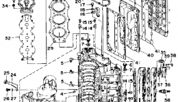 Cylinder Crankcase для лодочного мотора YAMAHA PROV150LDA1990 г. 