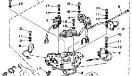 Cdi Magneto для лодочного мотора YAMAHA PRO50 (P50TLRP)1991 г. 