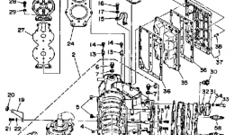 Crankcase Cylinder for лодочного мотора YAMAHA 115ETLF-JD1989 year 
